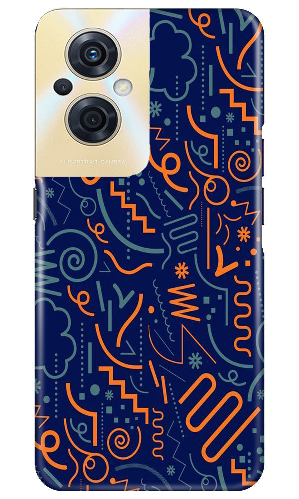 Line Art Baground Case for Oppo F21s Pro 5G