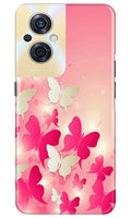 White Pick Butterflies Case for Oppo F21s Pro 5G