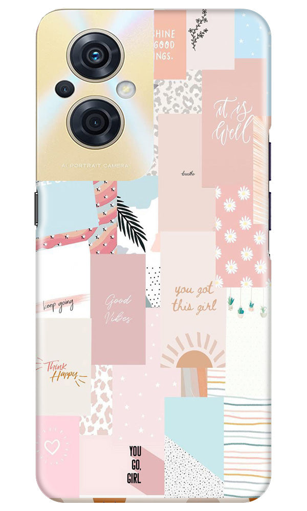 Shinny Blue Background Case for Oppo F21s Pro 5G