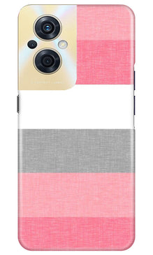 Pink white pattern Mobile Back Case for Oppo F21s Pro 5G (Design - 55)