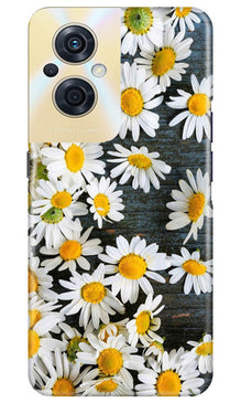 White flowers2 Mobile Back Case for Oppo F21s Pro 5G (Design - 62)
