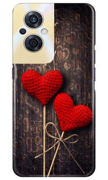 Red Hearts Mobile Back Case for Oppo F21s Pro 5G (Design - 80)