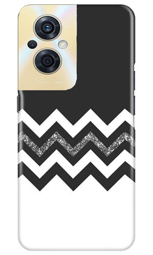 Black white Pattern2Mobile Back Case for Oppo F21s Pro 5G (Design - 83)