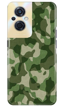 Army Camouflage Mobile Back Case for Oppo F21s Pro 5G  (Design - 106)