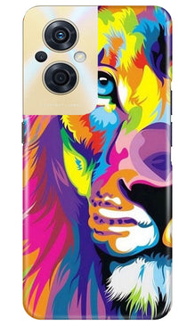 Colorful Lion Mobile Back Case for Oppo F21s Pro 5G  (Design - 110)