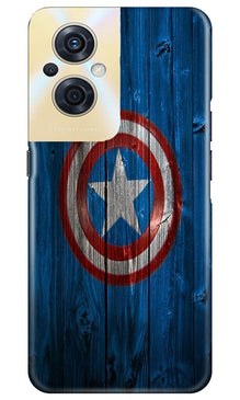 Captain America Superhero Mobile Back Case for Oppo F21s Pro 5G  (Design - 118)
