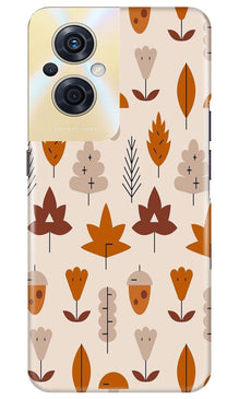 Leaf Pattern Art Mobile Back Case for Oppo F21s Pro 5G  (Design - 132)