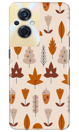 Leaf Pattern Art Case for Oppo F21s Pro 5G(Design - 132)