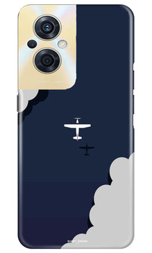 Clouds Plane Mobile Back Case for Oppo F21s Pro 5G (Design - 165)