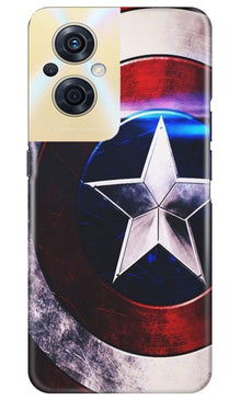 Captain America Shield Mobile Back Case for Oppo F21s Pro 5G (Design - 219)