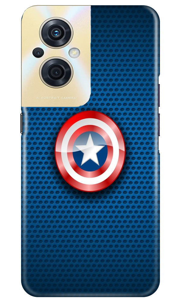 Captain America Shield Case for Oppo F21s Pro 5G (Design No. 222)