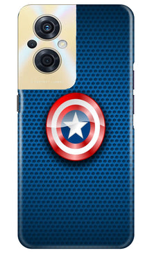 Captain America Shield Mobile Back Case for Oppo F21s Pro 5G (Design - 222)