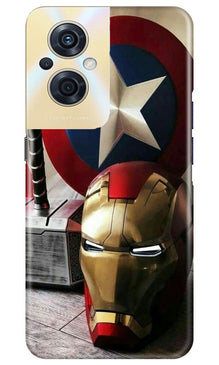 Ironman Captain America Mobile Back Case for Oppo F21s Pro 5G (Design - 223)