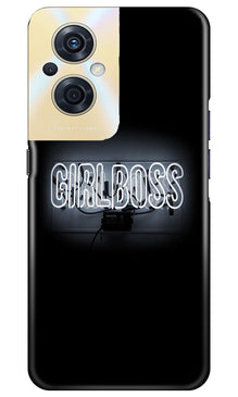 Girl Boss Black Mobile Back Case for Oppo F21s Pro 5G (Design - 237)