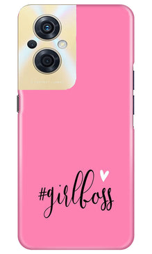 Girl Boss Pink Mobile Back Case for Oppo F21s Pro 5G (Design - 238)