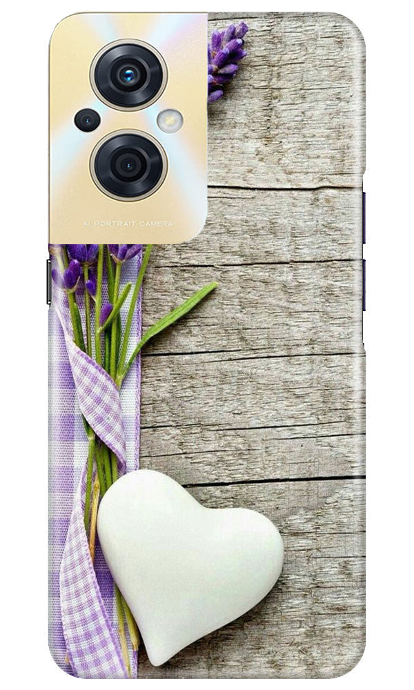 White Heart Case for Oppo F21s Pro 5G (Design No. 260)