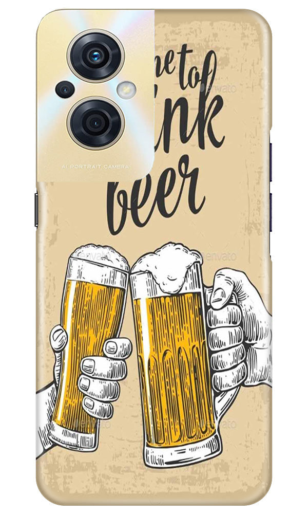 Drink Beer Mobile Back Case for Oppo F21s Pro 5G (Design - 290)