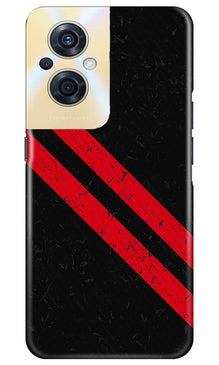 Black Red Pattern Mobile Back Case for Oppo F21s Pro 5G (Design - 332)