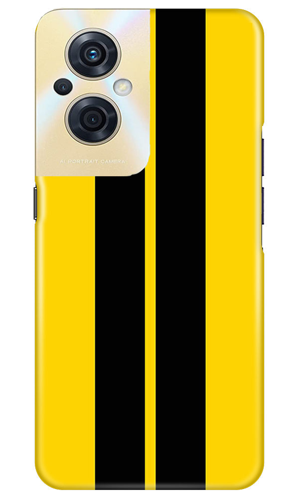 Black Yellow Pattern Mobile Back Case for Oppo F21s Pro 5G (Design - 336)