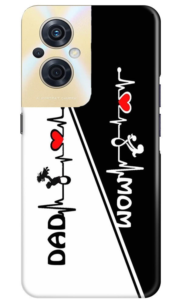 Love Mom Dad Mobile Back Case for Oppo F21s Pro 5G (Design - 344)