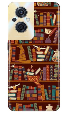 Book Shelf Mobile Back Case for Oppo F21s Pro 5G (Design - 348)