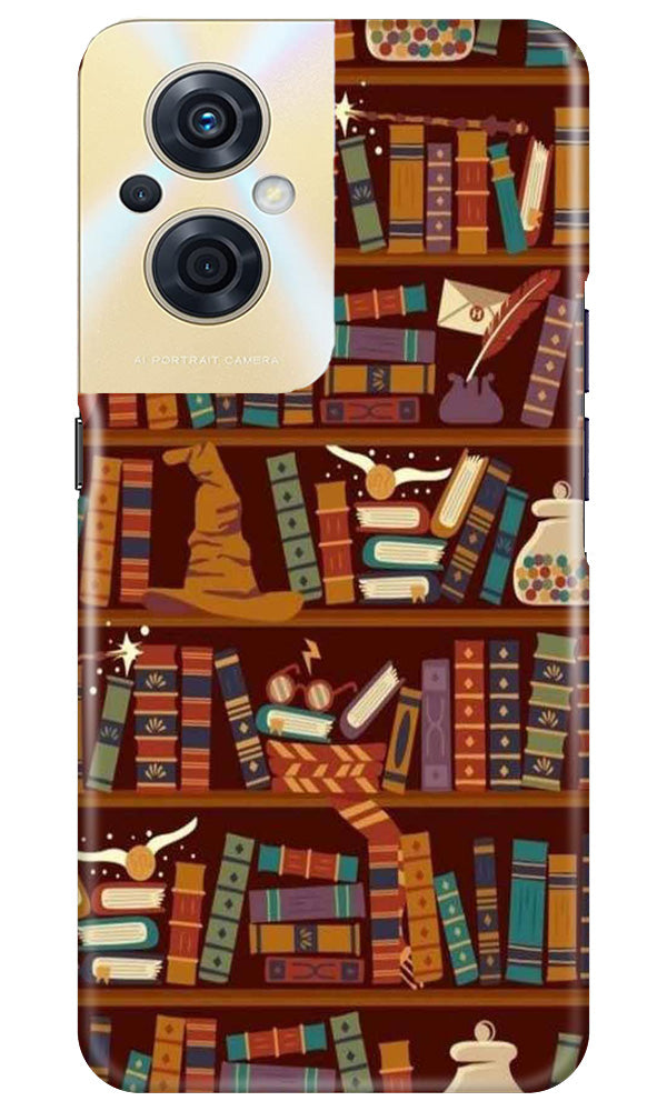 Book Shelf Mobile Back Case for Oppo F21s Pro 5G (Design - 348)