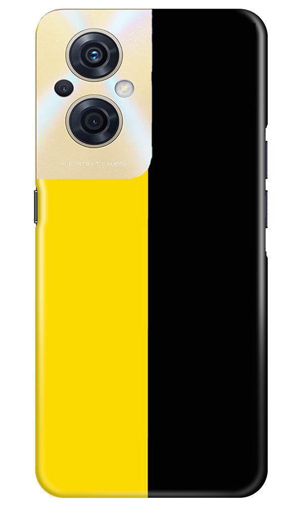 Black Yellow Pattern Mobile Back Case for Oppo F21s Pro 5G (Design - 354)