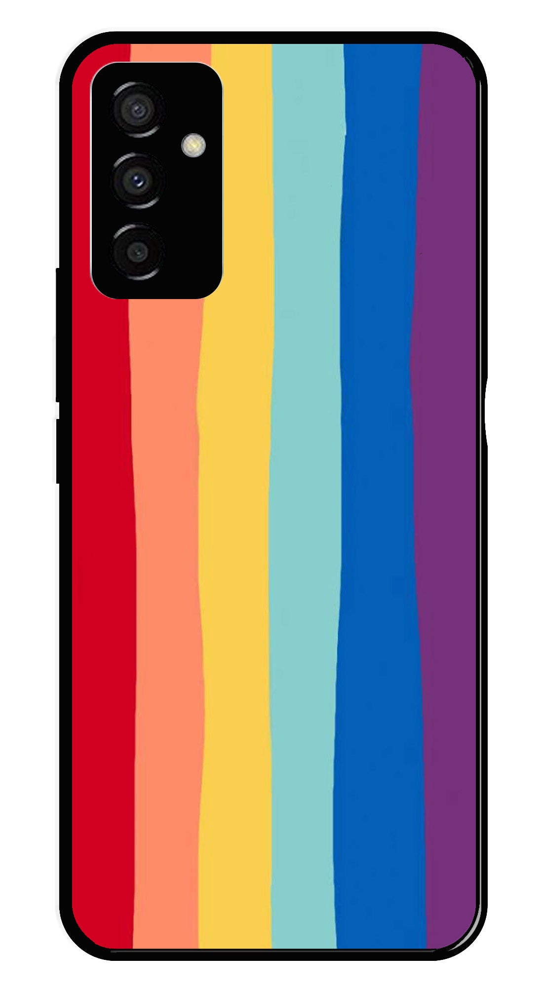 Rainbow MultiColor Metal Mobile Case for Samsung Galaxy F23   (Design No -03)