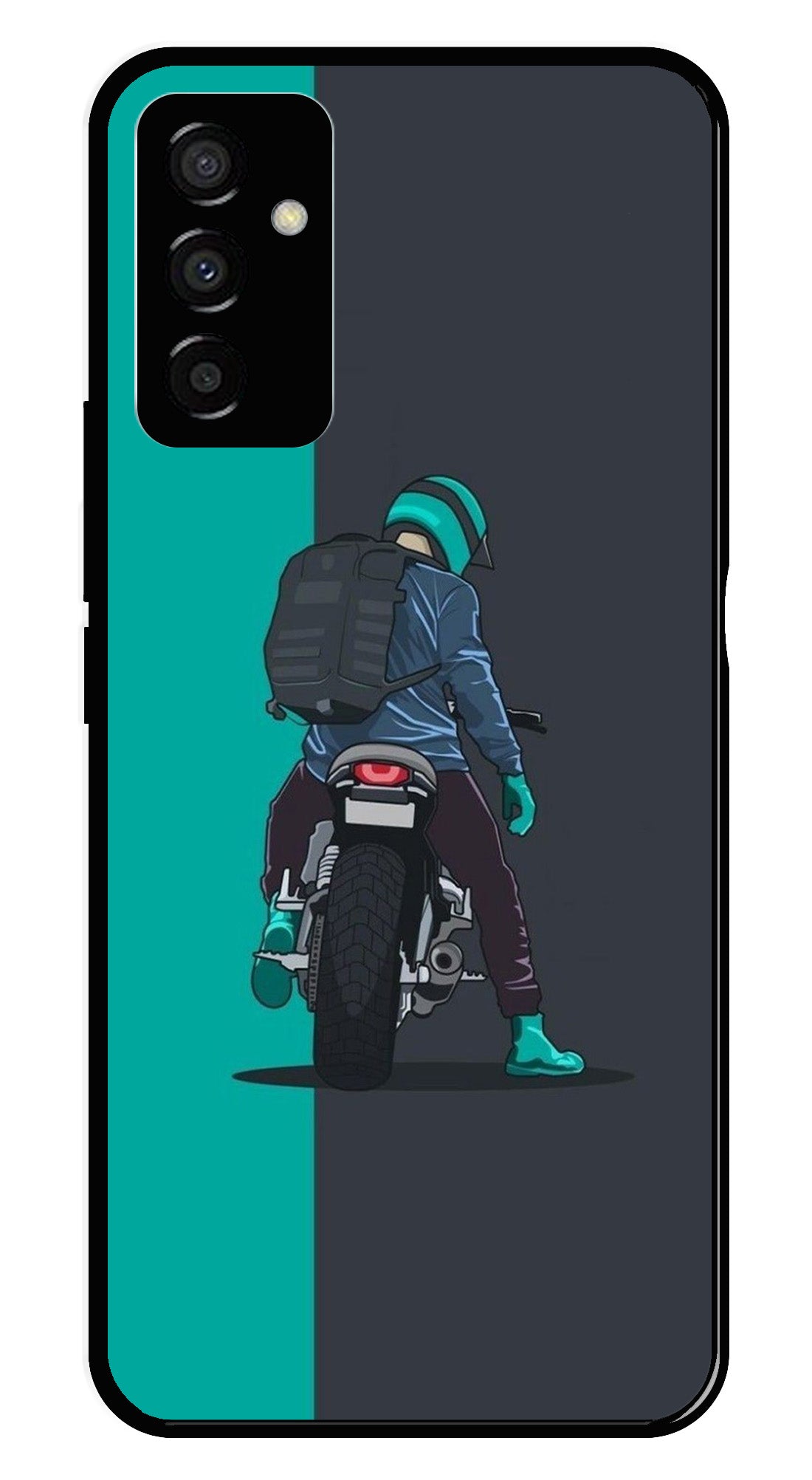 Bike Lover Metal Mobile Case for Samsung Galaxy F23   (Design No -05)
