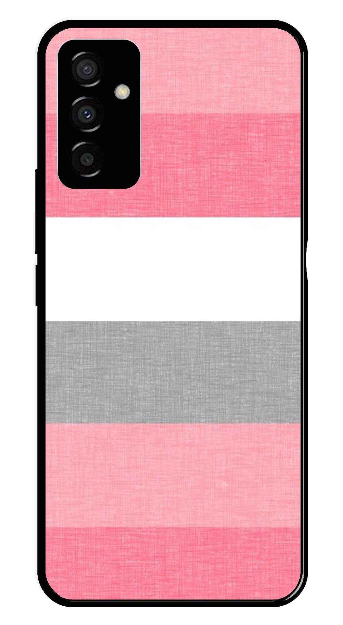 Pink Pattern Metal Mobile Case for Samsung Galaxy M23   (Design No -23)