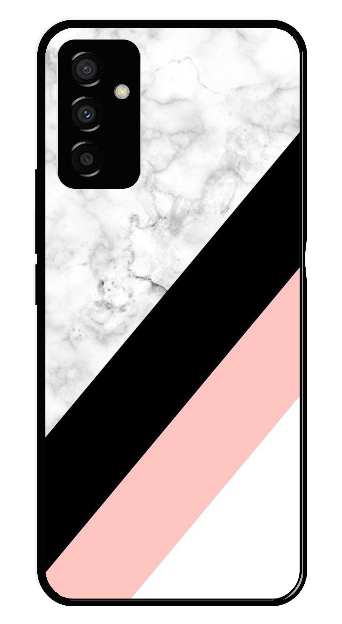 Marble Design Metal Mobile Case for Samsung Galaxy F23   (Design No -24)