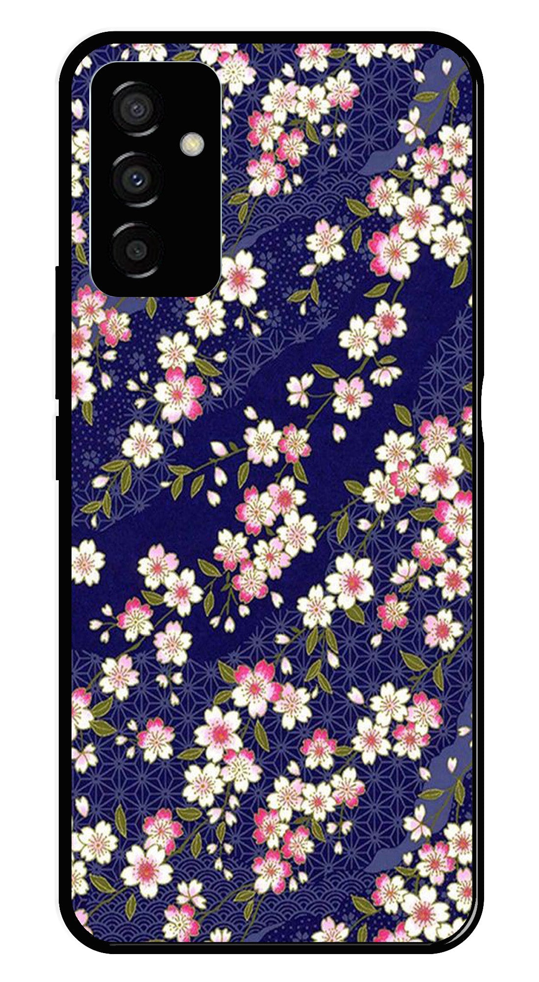 Flower Design Metal Mobile Case for Samsung Galaxy F23   (Design No -25)