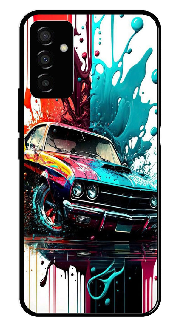 Vintage Car Metal Mobile Case for Samsung Galaxy M23   (Design No -29)