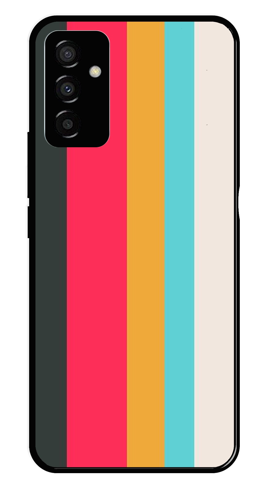 Muted Rainbow Metal Mobile Case for Samsung Galaxy F23   (Design No -31)
