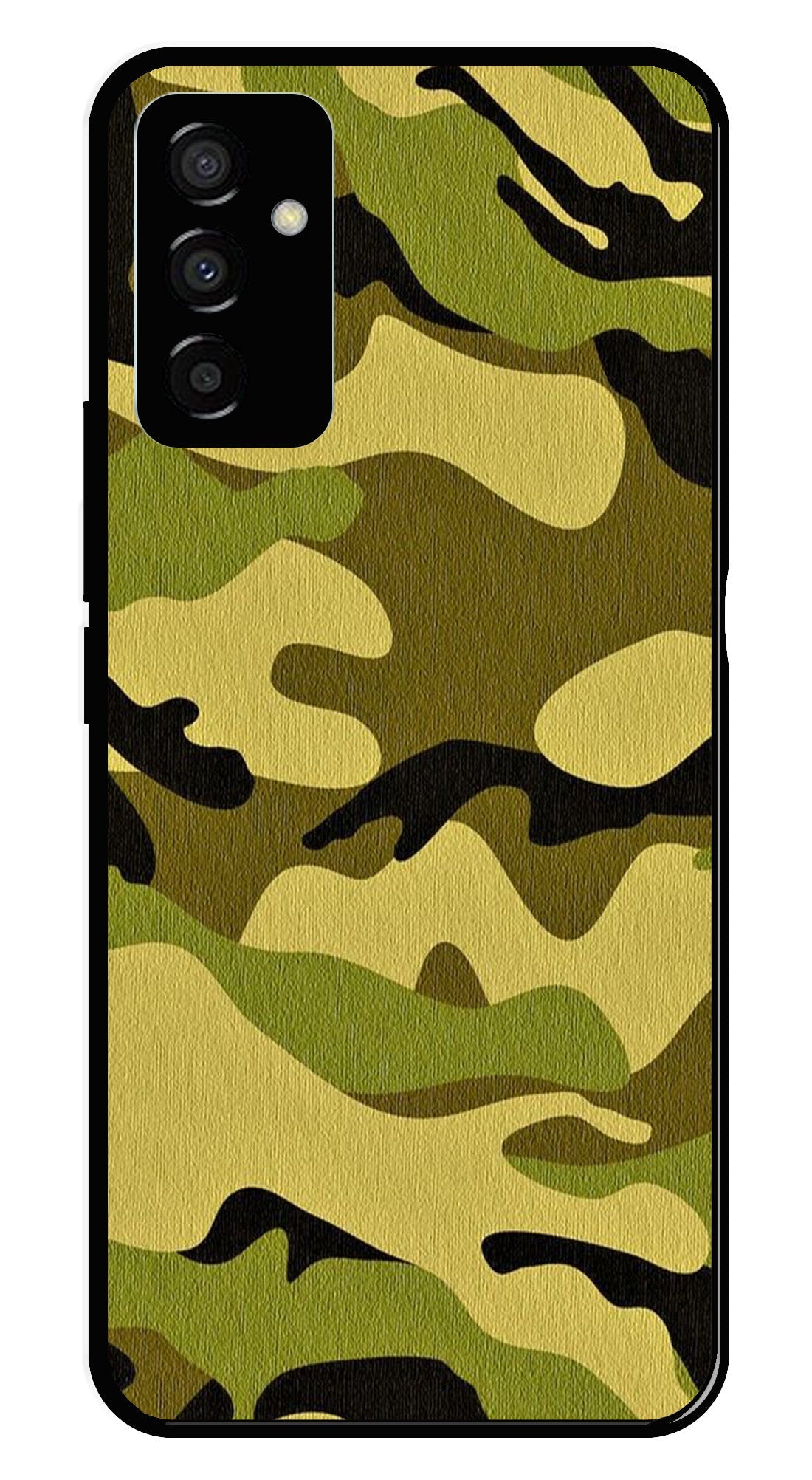 Army Pattern Metal Mobile Case for Samsung Galaxy F23   (Design No -35)