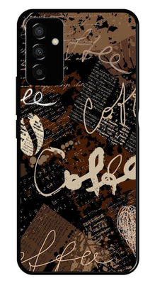 Coffee Pattern Metal Mobile Case for Samsung Galaxy F23