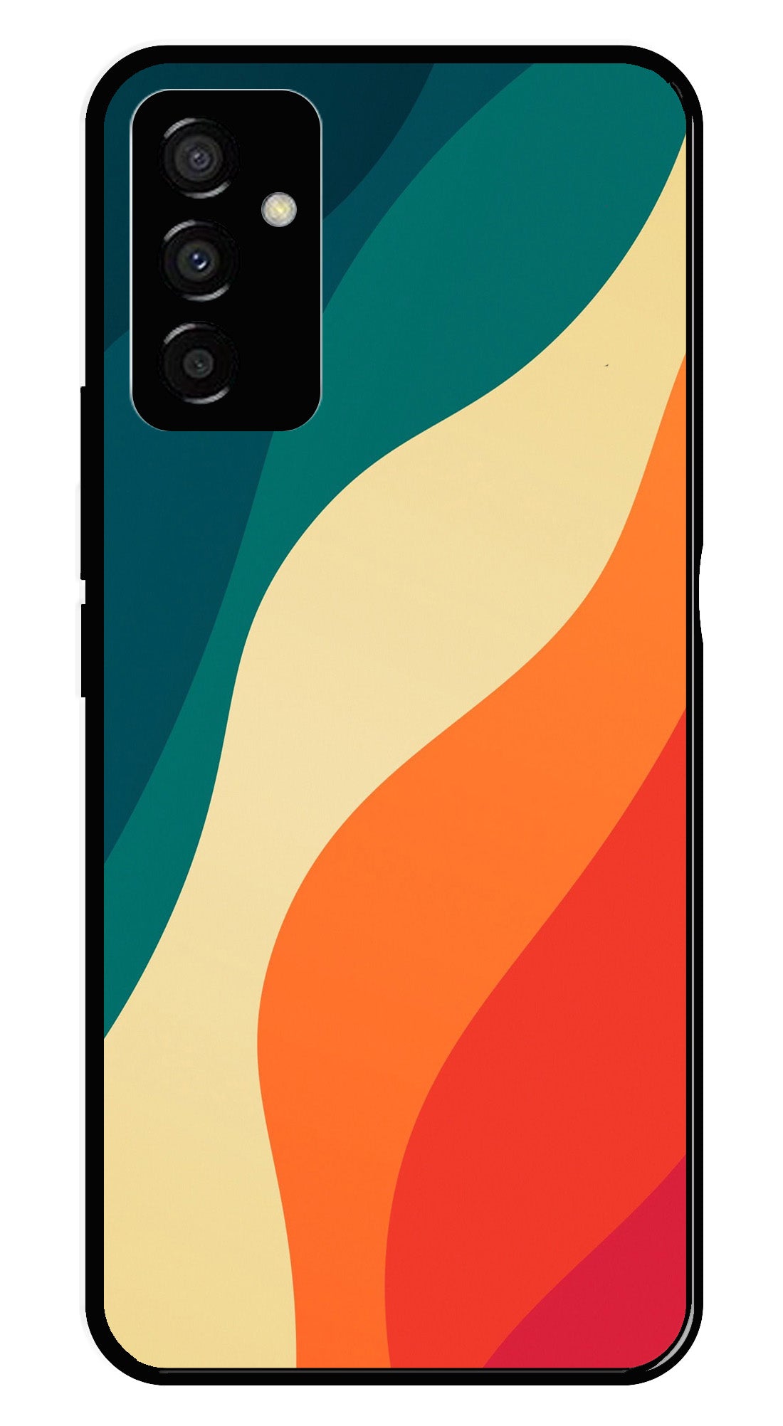 Muted Rainbow Metal Mobile Case for Samsung Galaxy F23   (Design No -39)