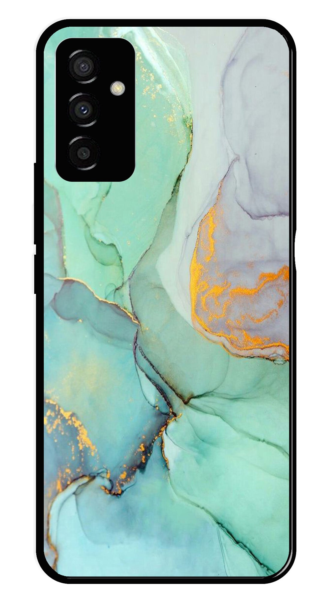 Marble Design Metal Mobile Case for Samsung Galaxy F23   (Design No -46)