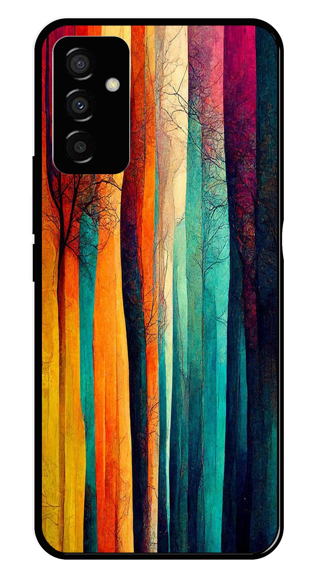 Modern Art Colorful Metal Mobile Case for Samsung Galaxy F23   (Design No -47)