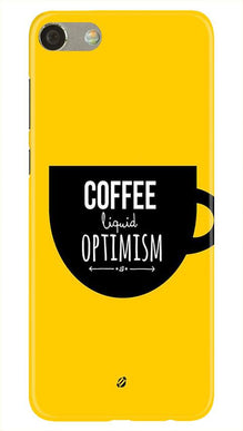Coffee Optimism Mobile Back Case for Oppo F3  (Design - 353)