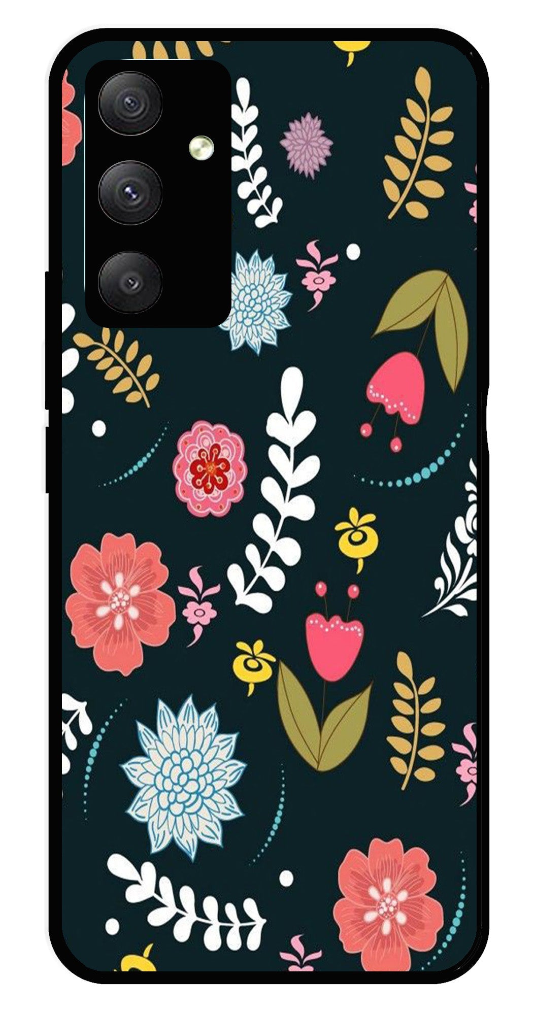 Floral Pattern2 Metal Mobile Case for Samsung Galaxy F34 5G   (Design No -12)