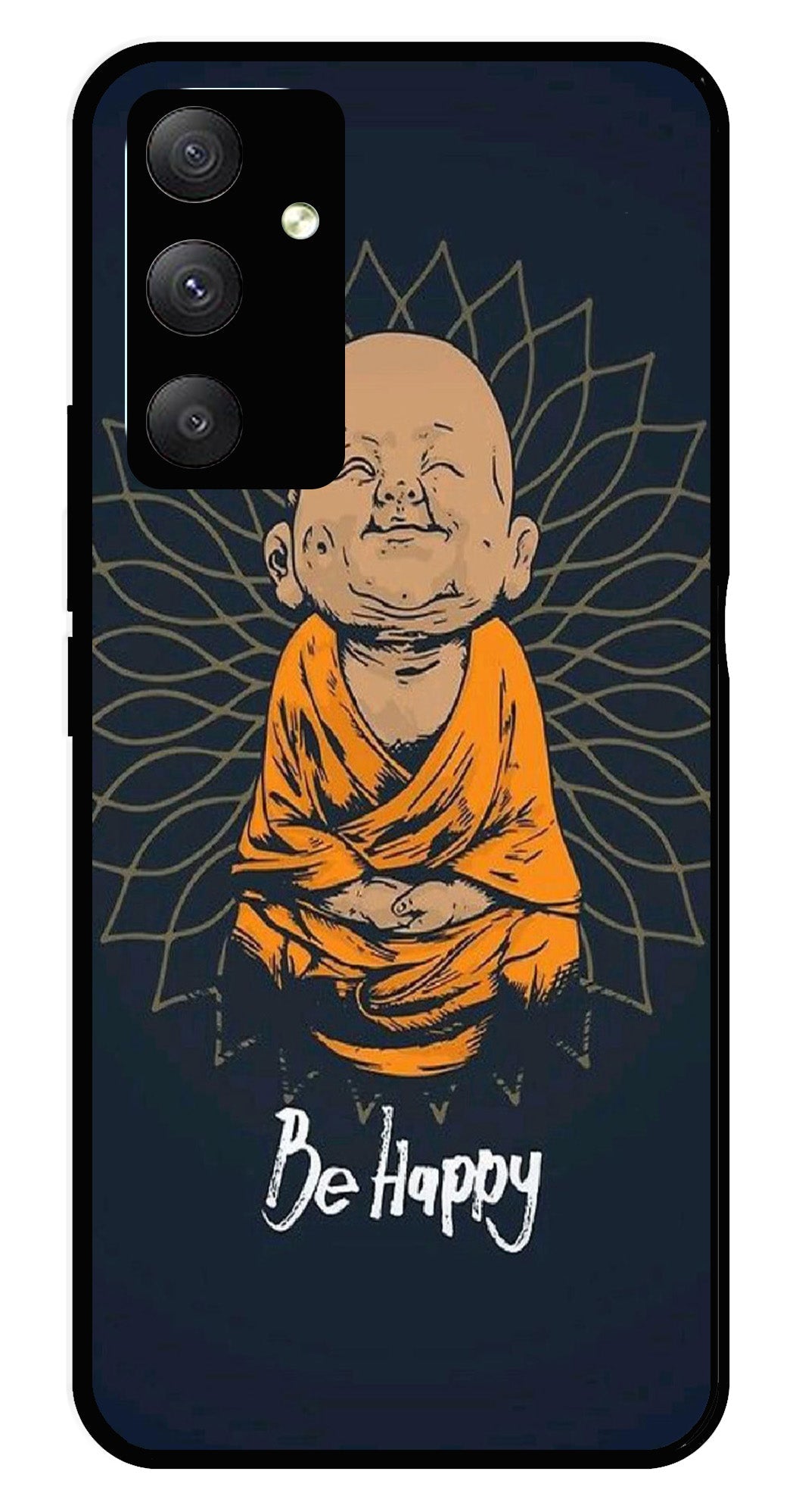 Be Happy Metal Mobile Case for Samsung Galaxy F34 5G   (Design No -27)