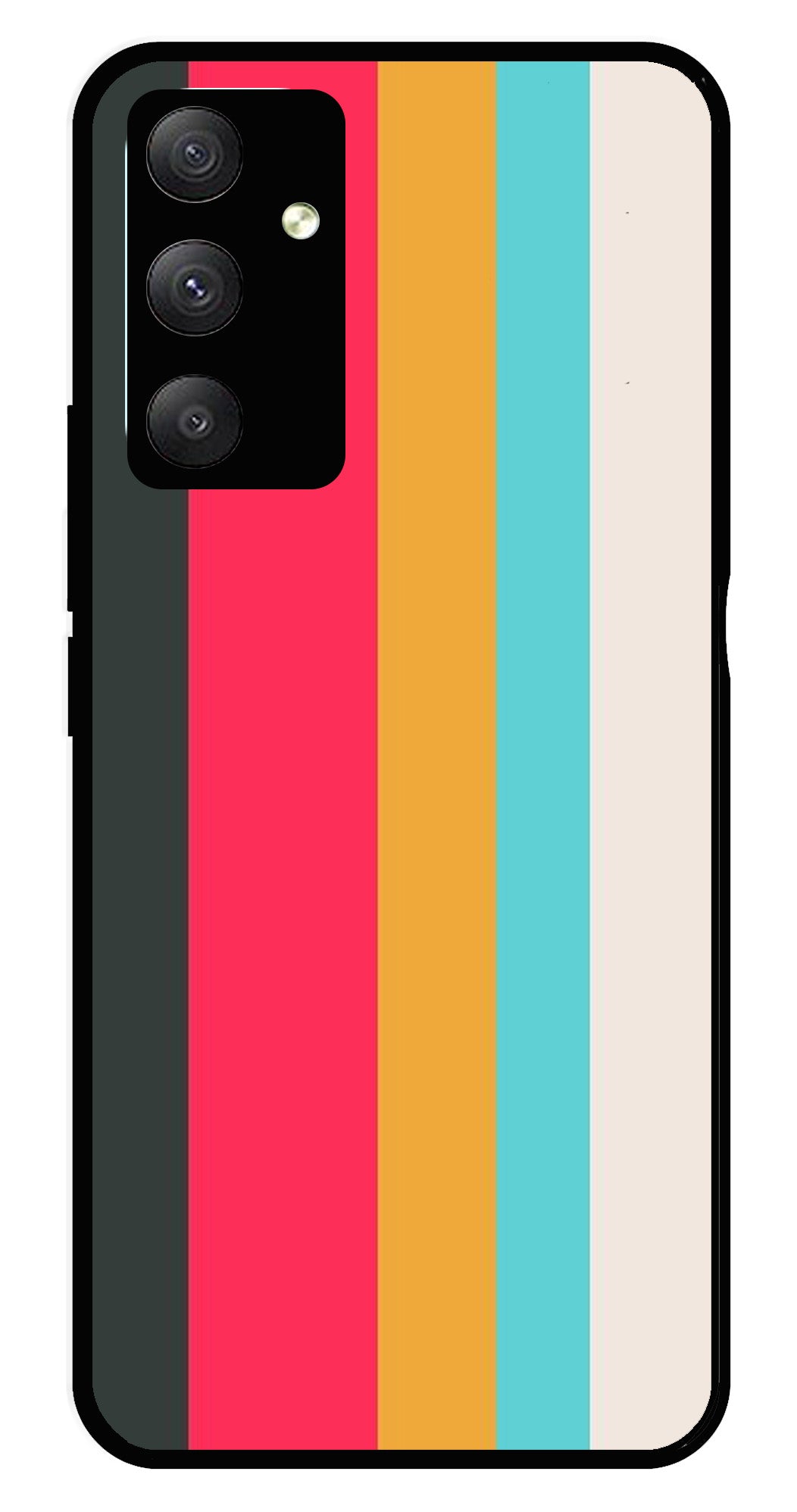 Muted Rainbow Metal Mobile Case for Samsung Galaxy F34 5G   (Design No -31)