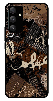 Coffee Pattern Metal Mobile Case for Samsung Galaxy F34 5G