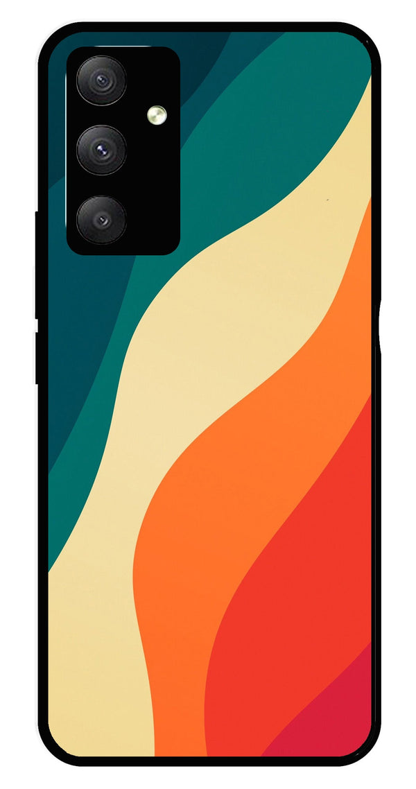 Muted Rainbow Metal Mobile Case for Samsung Galaxy F34 5G   (Design No -39)