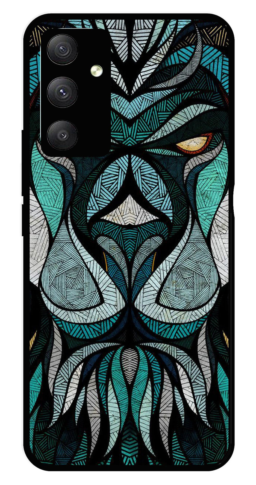Lion Pattern Metal Mobile Case for Samsung Galaxy F34 5G   (Design No -40)