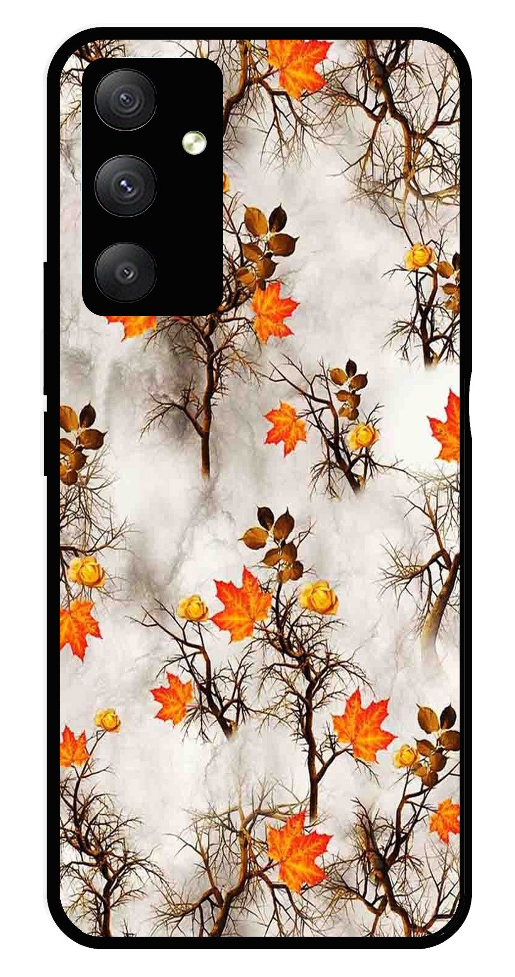 Autumn leaves Metal Mobile Case for Samsung Galaxy F34 5G   (Design No -55)