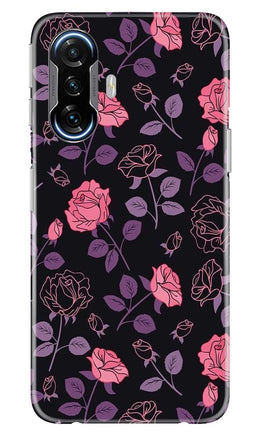 Rose Black Background Case for Poco F3 GT 5G