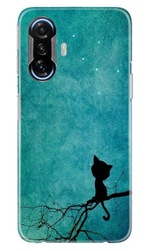 Moon cat Mobile Back Case for Poco F3 GT 5G (Design - 70)