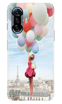 Girl with Baloon Mobile Back Case for Poco F3 GT 5G (Design - 84)